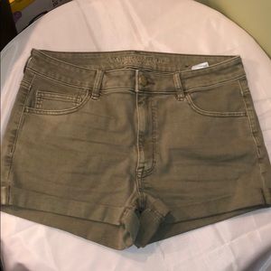 Denim Shorts- Olive Green